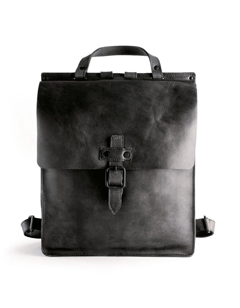 heren-rugzak-594uiy-1.jpg Retro Klassiek Heren Leren Rugzak Barneys Leather - Afbeelding 1