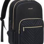 LOVEVOOK laptoprugzak voor dames, 14 inch, laptoptas, rugzak, waterdicht, schoolrugzak, meisjes, tieners, klein, zwart, rugzak met laptopvak, ...