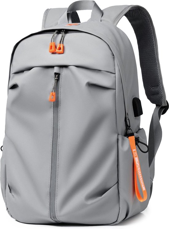 laptop-rugzak-776tqs-1.jpg Octronic Laptop Rugzak Schooltas voor 14 inch laptop 28 liter grijs | bol - Afbeelding 1