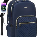 LOVEVOOK laptoprugzak voor dames, 15,6 inch, laptoptas, rugzak, waterdicht, schoolrugzak, meisjes, tieners, rugzak, met laptopvak, USB oplaadaansluiting, voor zaken, reizen, school, blauw : Amazon.nl: Elektronica