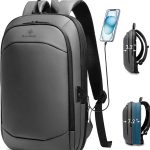 Rugzak voor laptop met grote capaciteit, slank en lichtgewicht, 17,3 inch, waterbestendig, anti diefstal met USB oplaadpoort, reis, school, elegant, zaken en vrijetijdsrugzak voor heren donkergrijs : Amazon.nl: Elektronica
