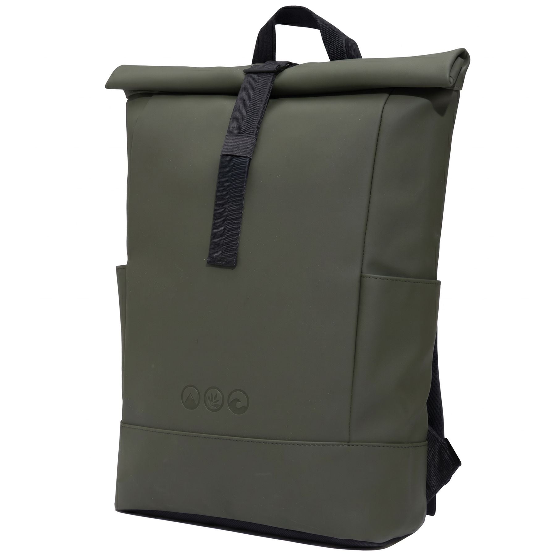 rugzak-laptopvak-782ezw-1.jpg SONS OF ALOHA Rolltop rugzak waterafstotend 15" inch laptopvak rugzak dagrugzak diverse kleuren olijfgroen babyblauw zwart Olijf - Afbeelding 1