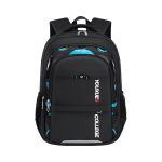 Zwart CarryQuest® Waterdichte Schooltas van Oxford – Ruime Zwarte Rugzak voor Kinderen