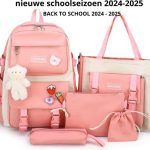 2024 Stijlvolle en Comfortabele Schooltas 5 in 1 Set Meisjes Mochila Set Meisjes... | bol